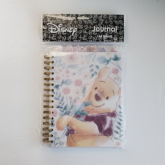 Winnie the Pooh Watercolor Tab Journal New 144 lined pages Notebook Flowers - Picture 1 of 6